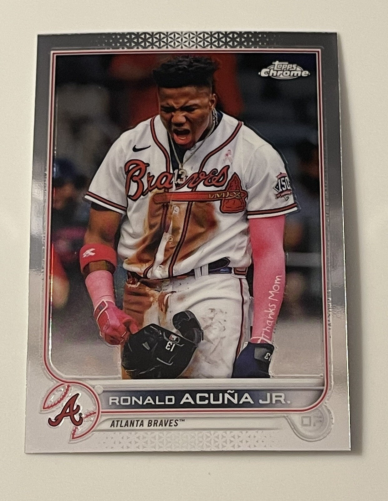 RONALD ACUNA JR 2022 Topps Chrome Card #165 MLB Atlanta Braves WS Champion