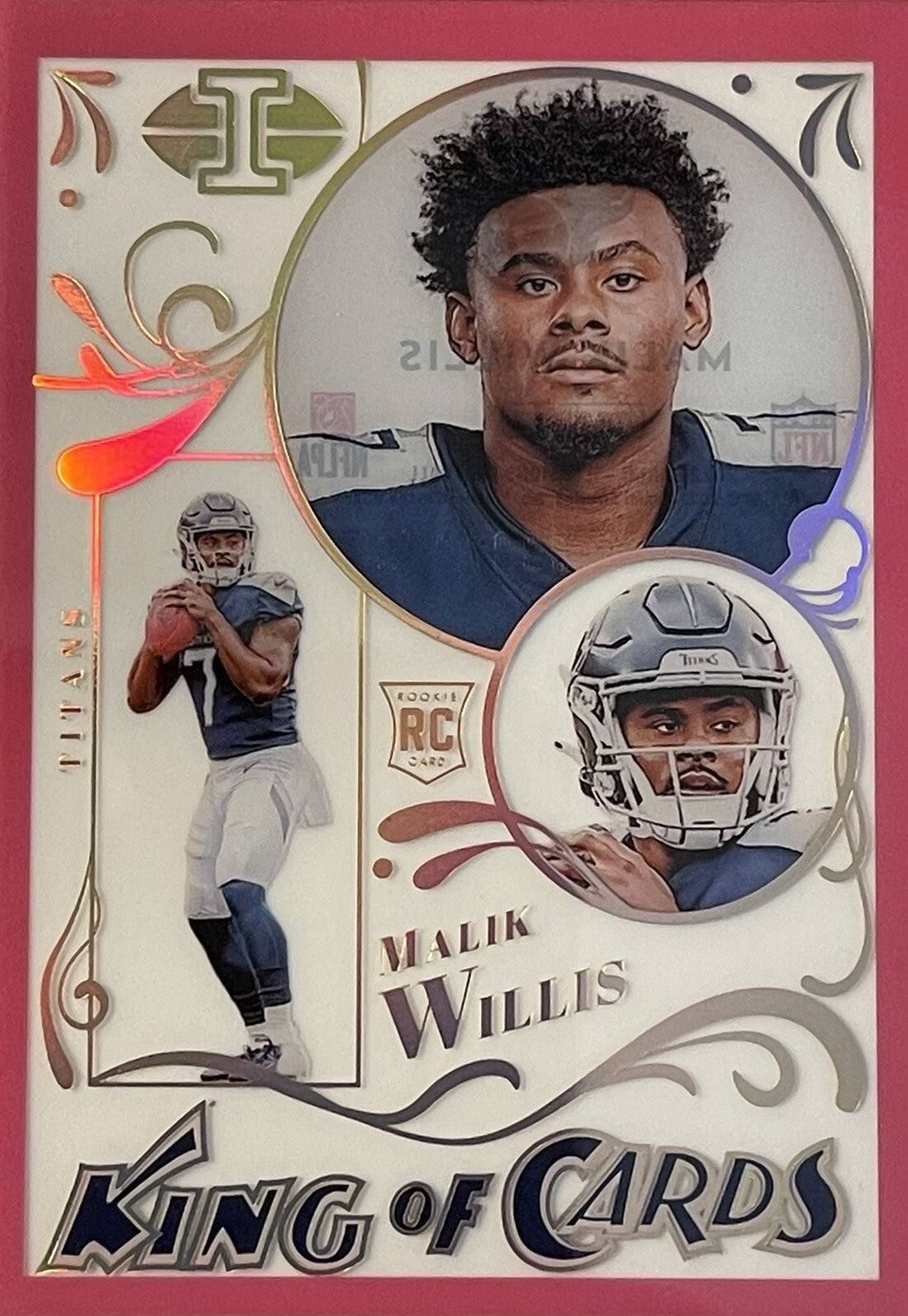 2022 Illusions Malik Willis* RC -338/399 King of Cards Pink Rookie RC* - Texans*