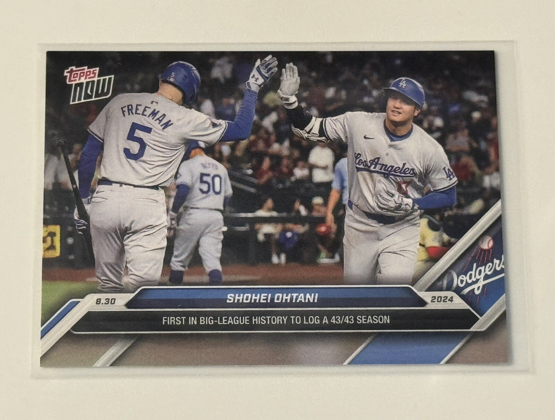 Shohei Ohtani 2024 TOPPS NOW 616 First in MLB Dodgers History with 43/43 Season