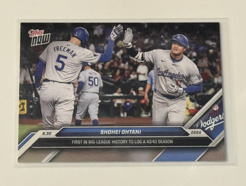 Shohei Ohtani 2024 TOPPS NOW 616 First in MLB Dodgers History with 43/43 Season