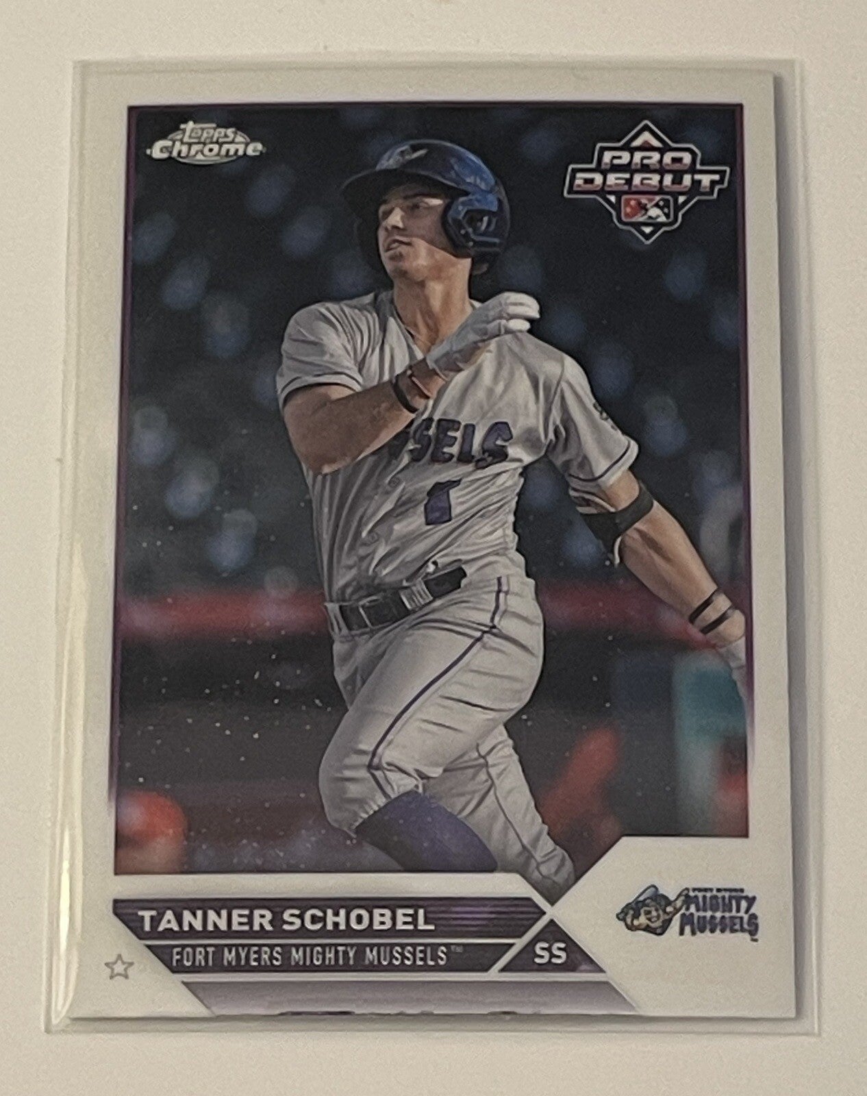 2023 Topps Pro Debut Chrome Tanner Schobel RC PDC-168 Rookie Fort Myers Mussels*