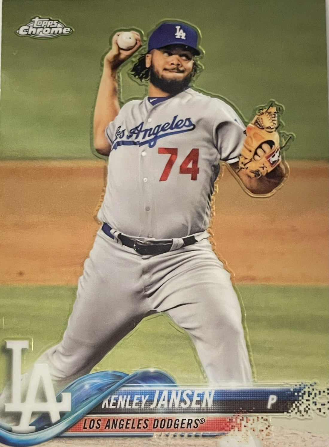 2018 TOPPS CHROME Kenley Jansen #91 MLB LA DODGERS CARD MINT JUST PULLED!