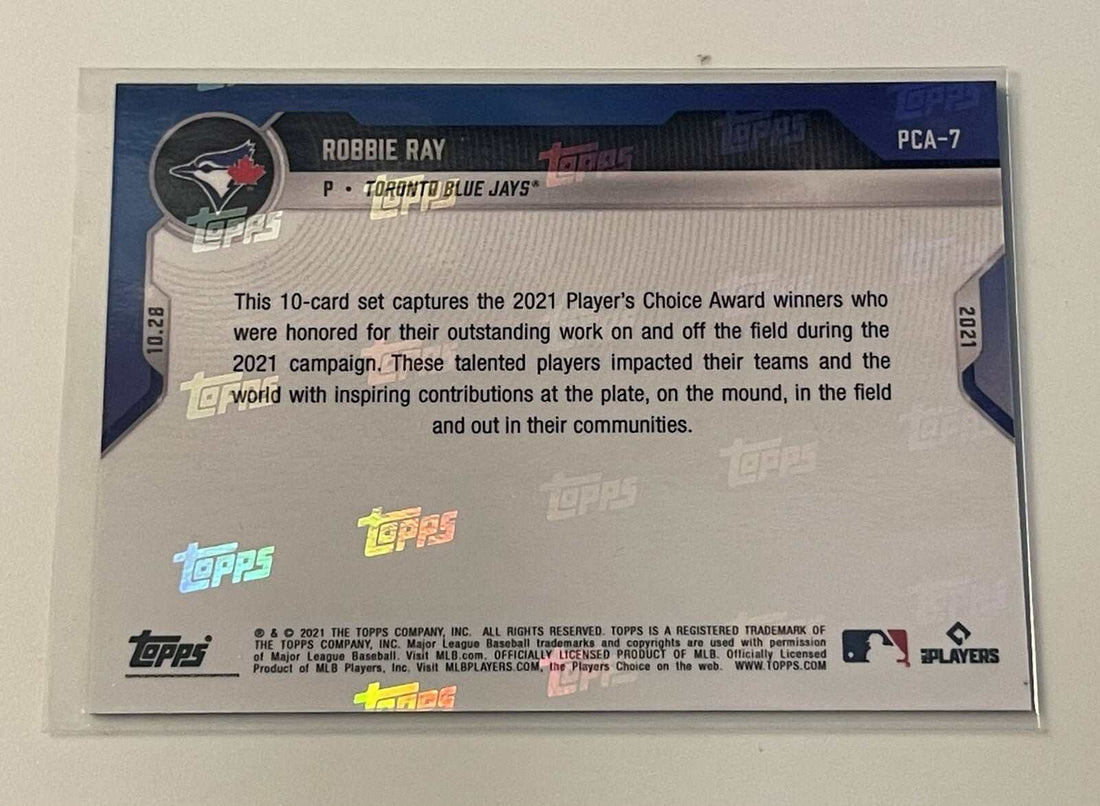 2021 Topps Now Robbie Ray Toronto Blue Jays pitching card PCA7 PR863