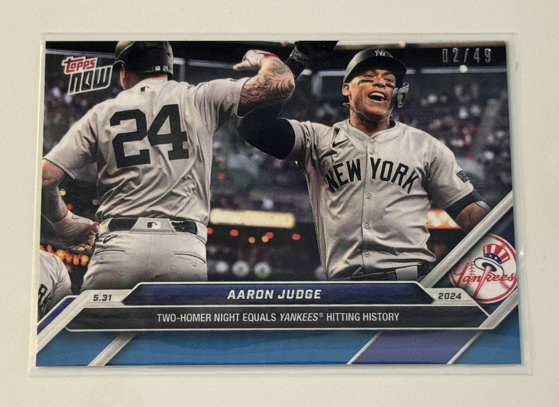 2/49 Aaron Judge 2024 MLB TOPPS NOW Card 249 Surpasses Gehrig NY Yankees History