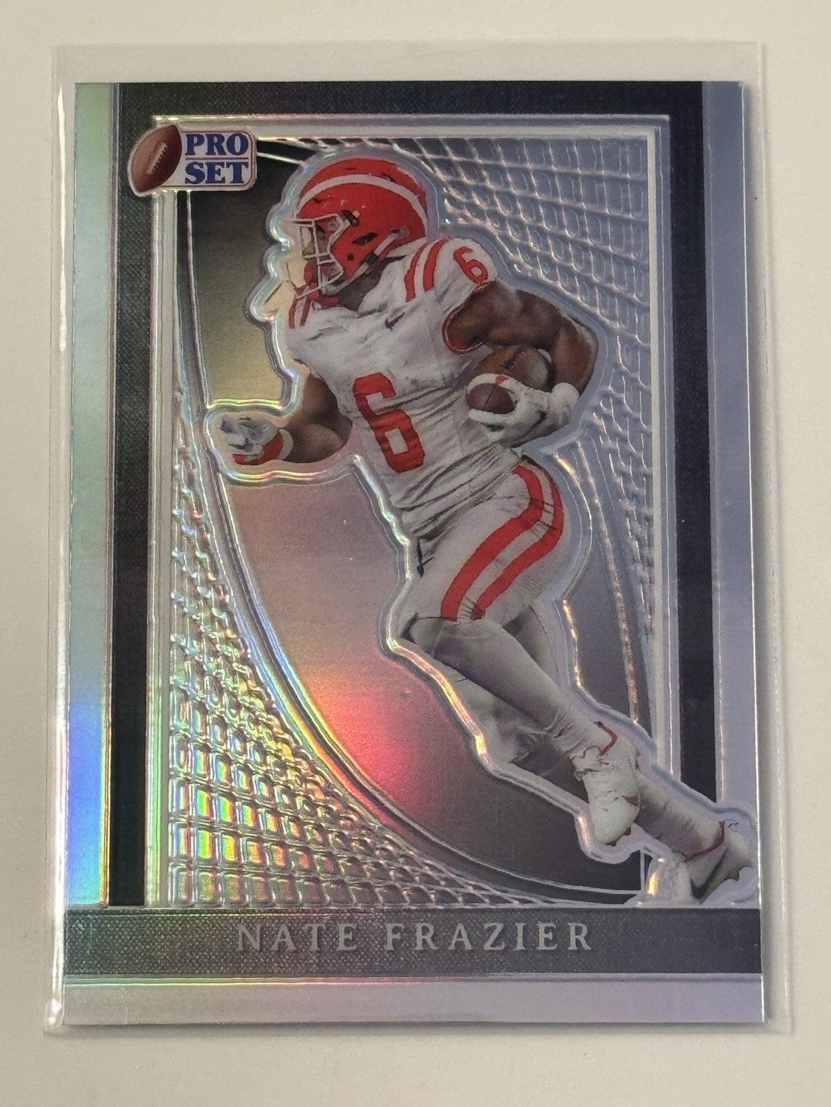 3/10 Nate Frazier RC* 2024 Leaf Pro Set Metal Proof Crystal Silver UGA Dogs #103