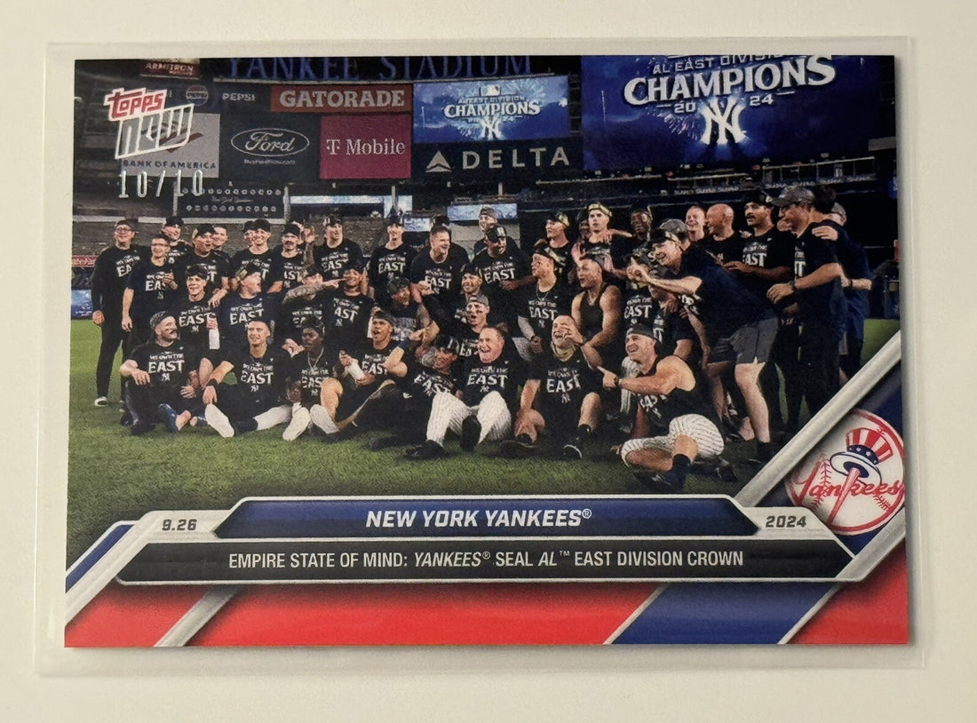 10/10! ALL RISE! NY Yankees* Seal AL East Division 2024 MLB Topps NOW - Card 759
