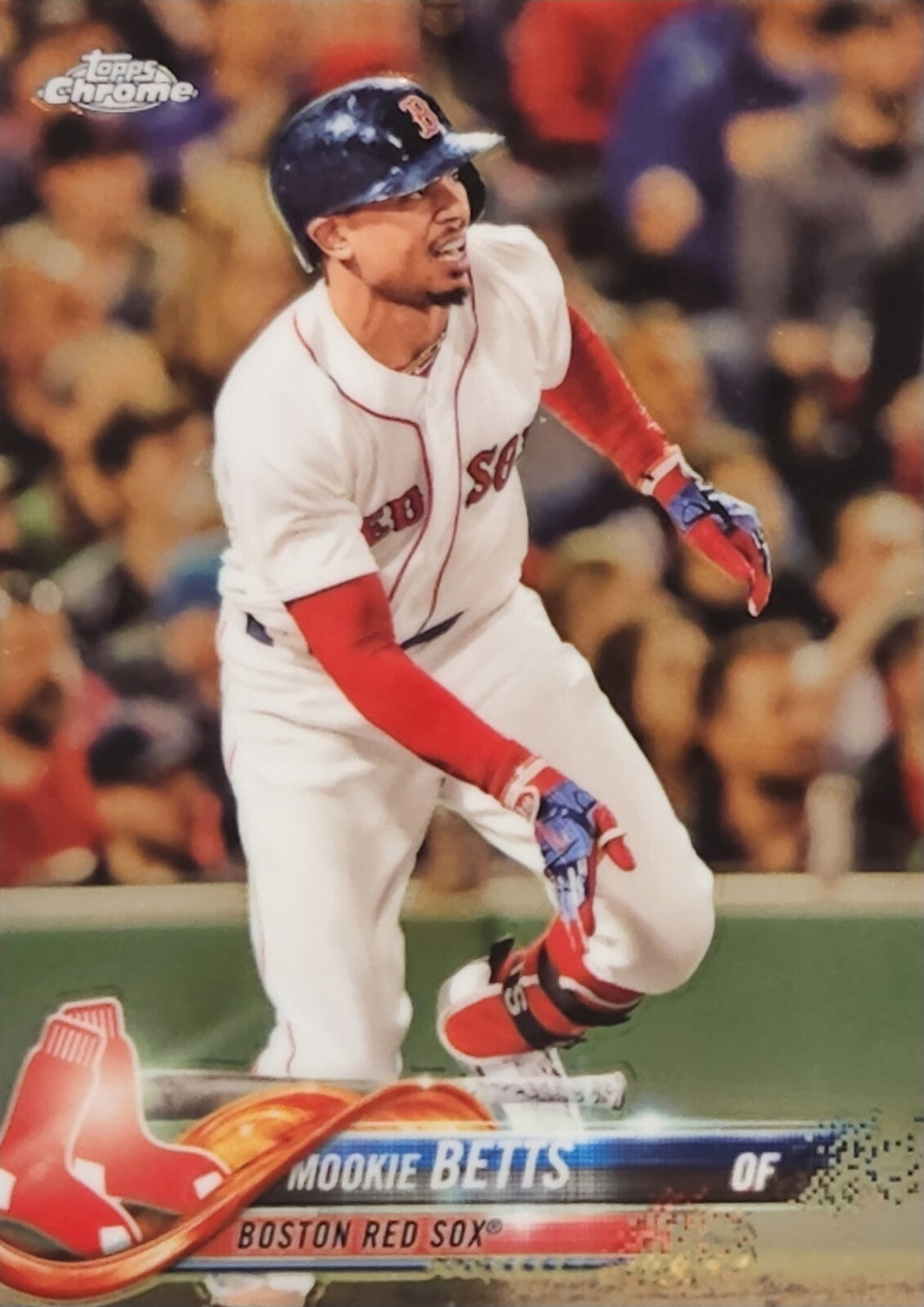 2018 Topps Chrome Baseball Mookie Betts* MLB Boston Red Sox - Baseball Card #183