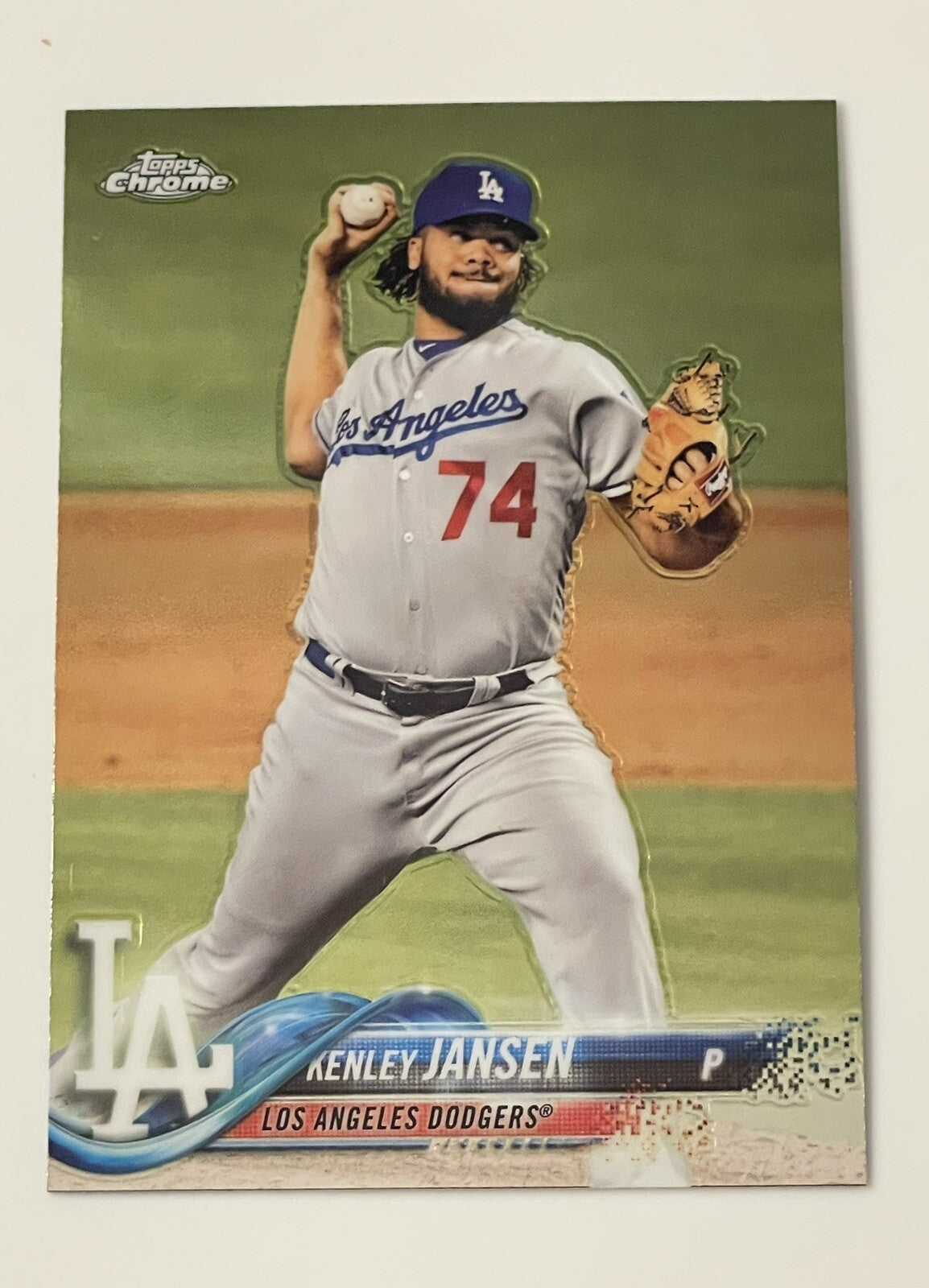 2018 TOPPS CHROME Kenley Jansen #91 MLB LA DODGERS CARD MINT JUST PULLED!