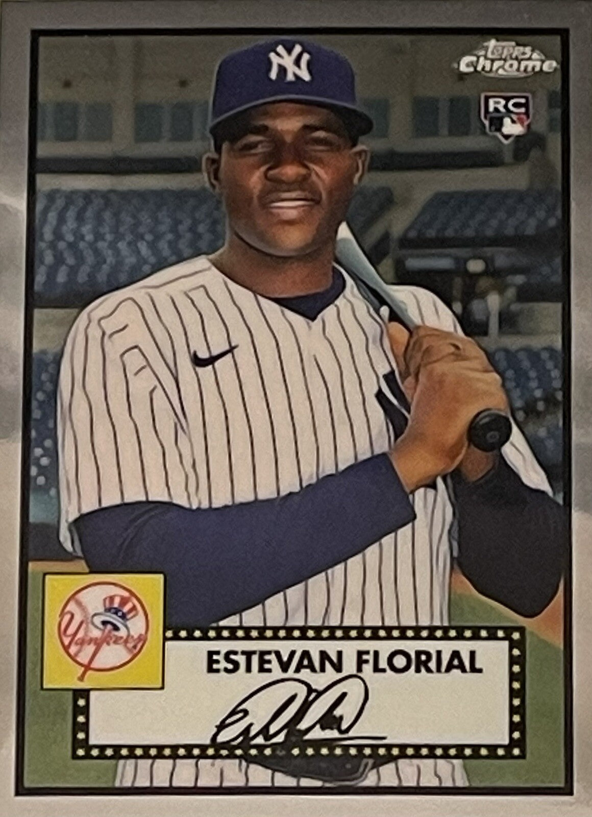 ESTEVAN FLORIAL RC 2021 Topps Chrome Platinum Anniversary Card #71 MLB Yankees