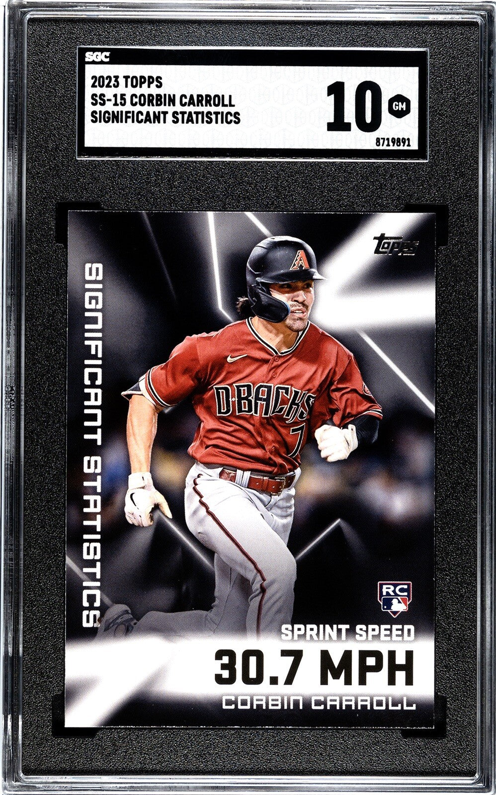 2023 Topps Corbin Carroll #SS-15 Significant Statistics Arizona D-Backs - SGC 10