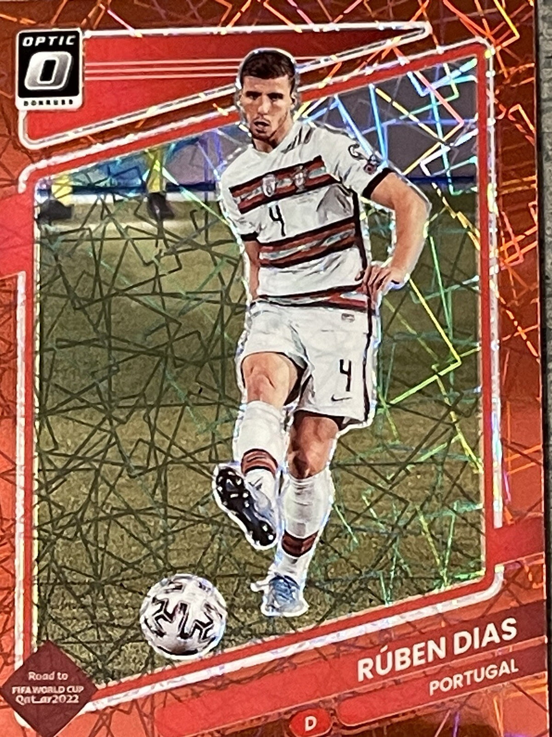 2021-22 Donruss Optic Ruben Dias Red Velocity Portugal #117 MINT! FIFA World Cup