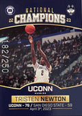 Tristen Newton* RC* 182/250* 2022 Campus Collection Players Trunk UCONN Huskies*
