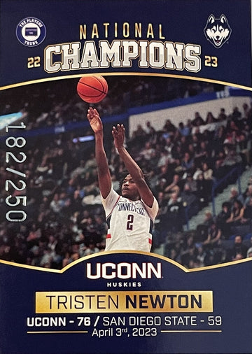 Tristen Newton* RC* 182/250* 2022 Campus Collection Players Trunk UCONN Huskies*