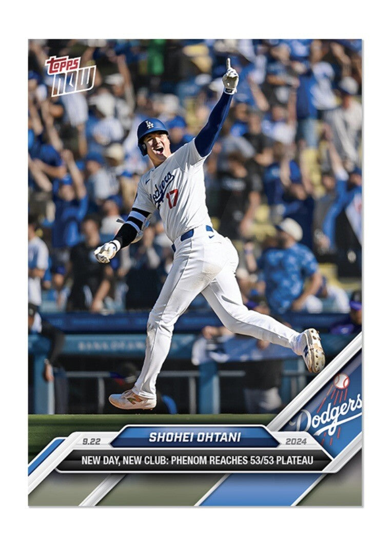 HISTORIC 53/53! Shohei Ohtani 2024 MLB TOPPS NOW LA Dodgers - Amazing Card #743