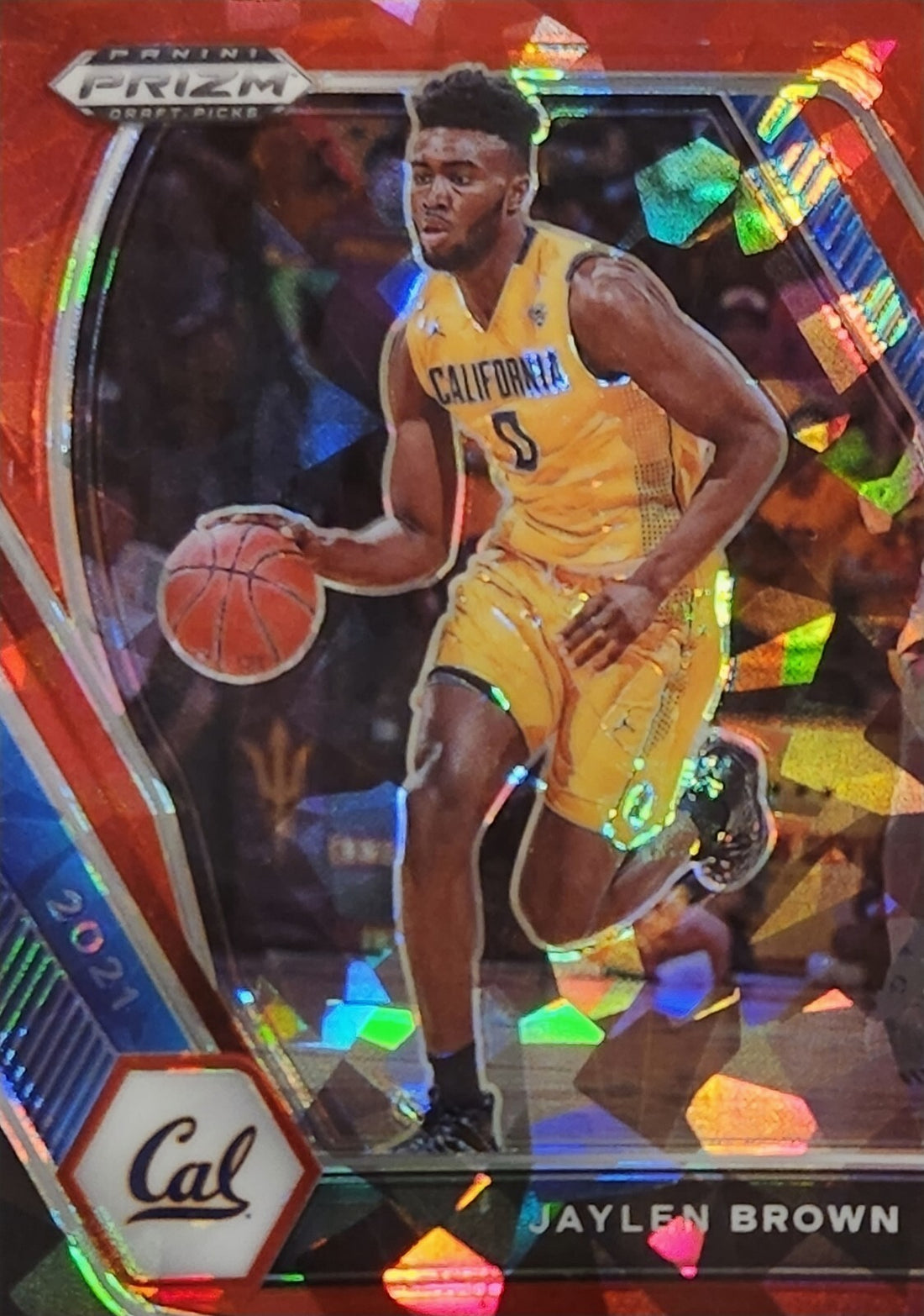 2021-22 Panini Prizm Draft Picks Red Cracked Ice Jaylen Brown #79 Celtics