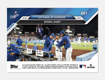LA Dodgers Team* - NLCS Champions 2024 MLB Topps NOW Baseball Card 861 - PRESALE