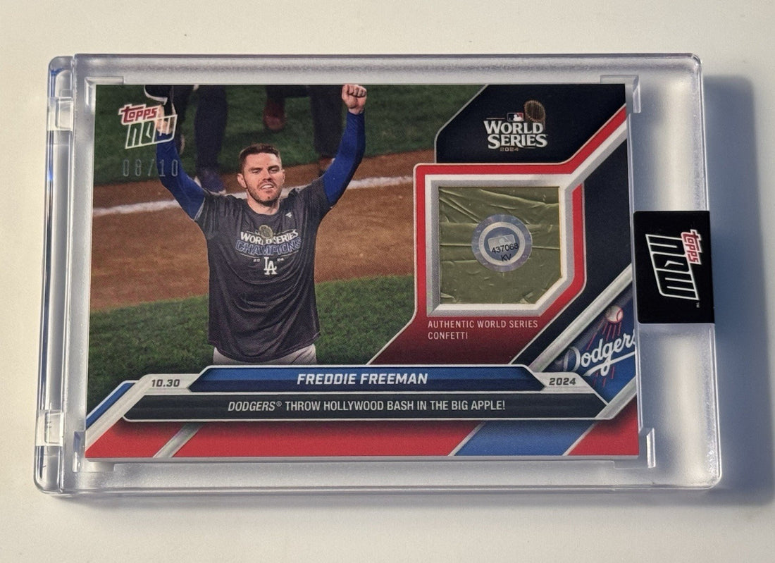 8/10* Freddie Freeman 2024 Topps Now WSC-3C - World Series Gold Confetti Dodgers