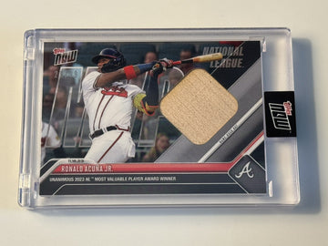 Ronald Acuna Jr. 29/99 2023 MLB TOPPS NOW MVP Game-Used Base Relic OS17 IN HAND*