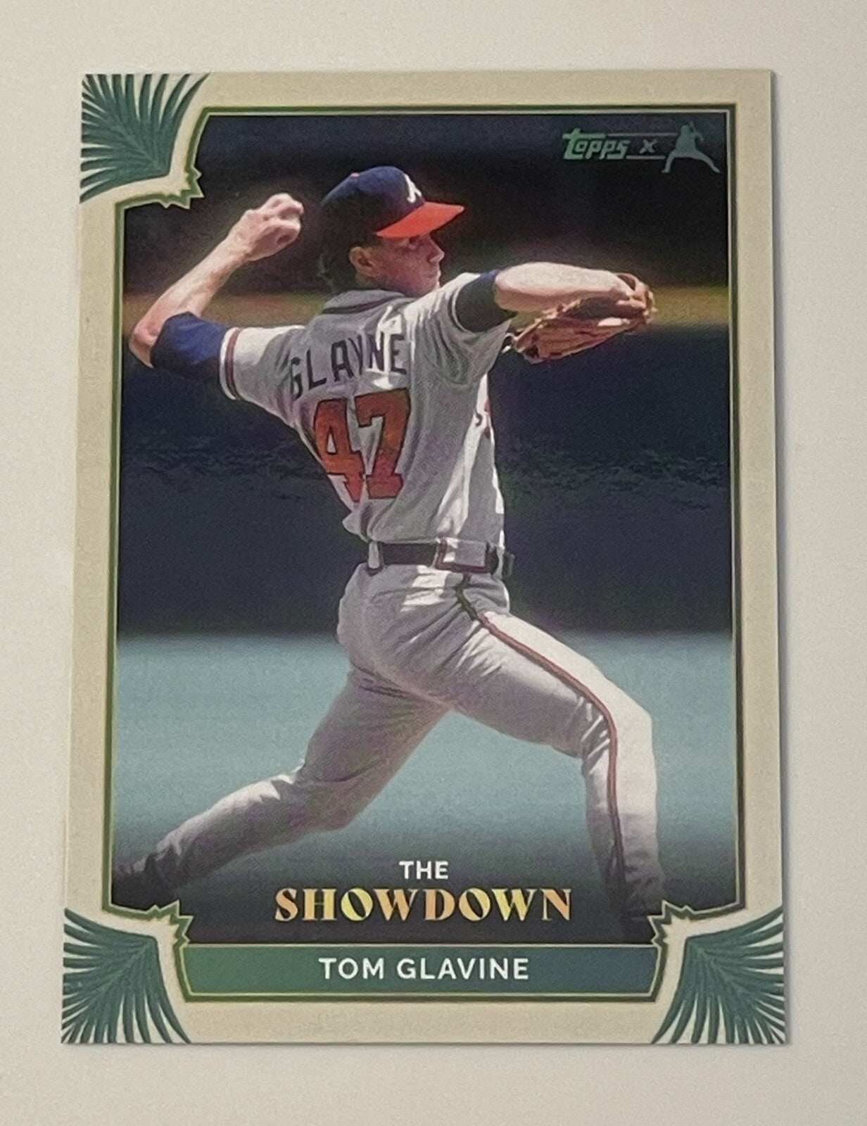 Tom Glavine 2022 Topps X Showdown baseball card Atlanta Braves pitcher
