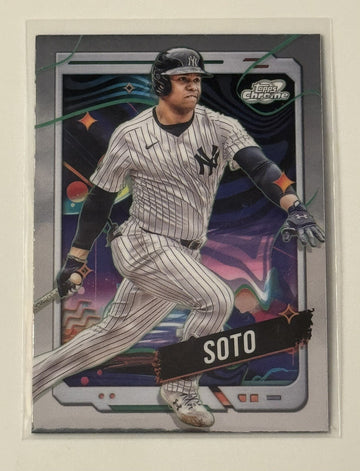 Juan Soto 2024 Topps Cosmic Chrome Baseball #42 MLB New York Yankees AL Champion