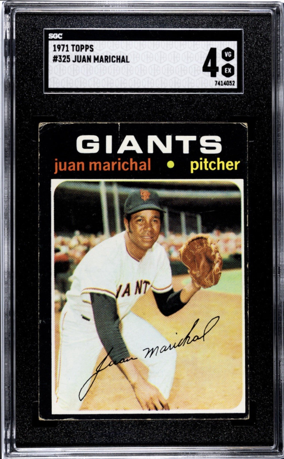 1971 Topps JUAN MARICHAL SF GIANTS SGC 4 Card #325 - 54 HOF Players In This Set!