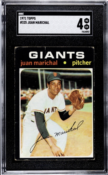 1971 Topps JUAN MARICHAL SF GIANTS SGC 4 Card #325 - 54 HOF Players In This Set!