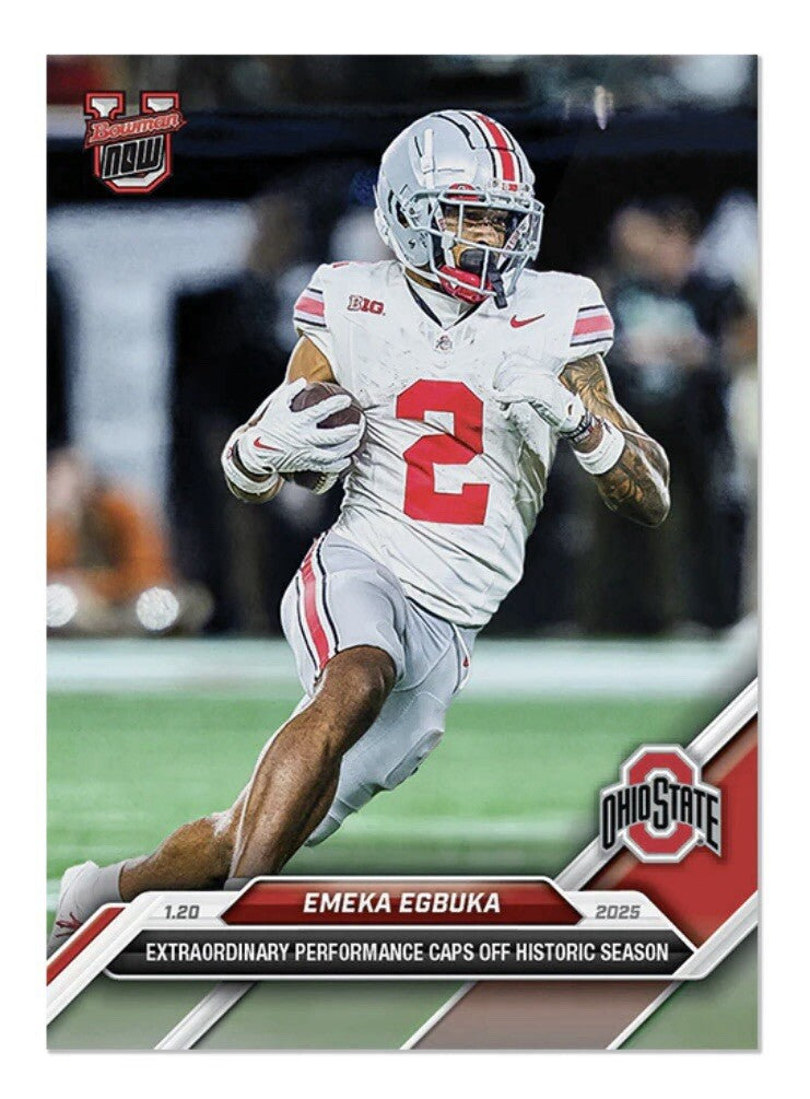 1206 PR! Emeka Egbuka RC - LIMITED 2024-25 Bowman U NOW OS-01 HISTORIC OS Season