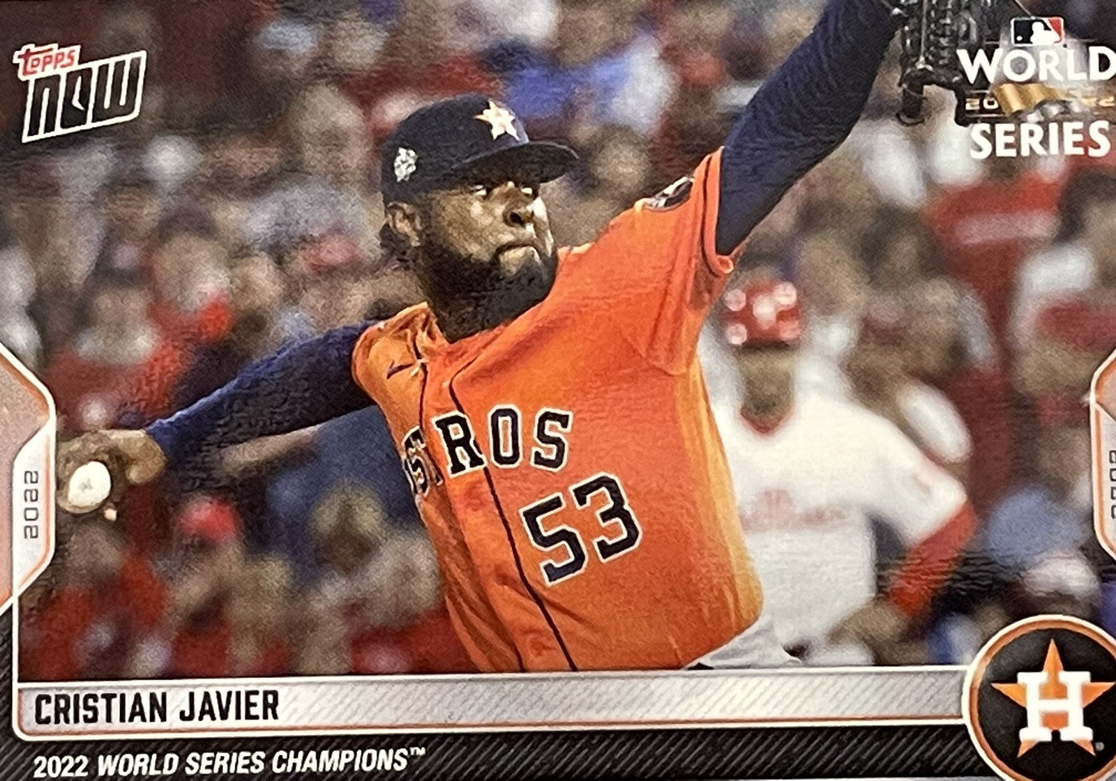 2022 Topps Now - Christian Javier* - MLB World Series Champions Set Card - WS-6