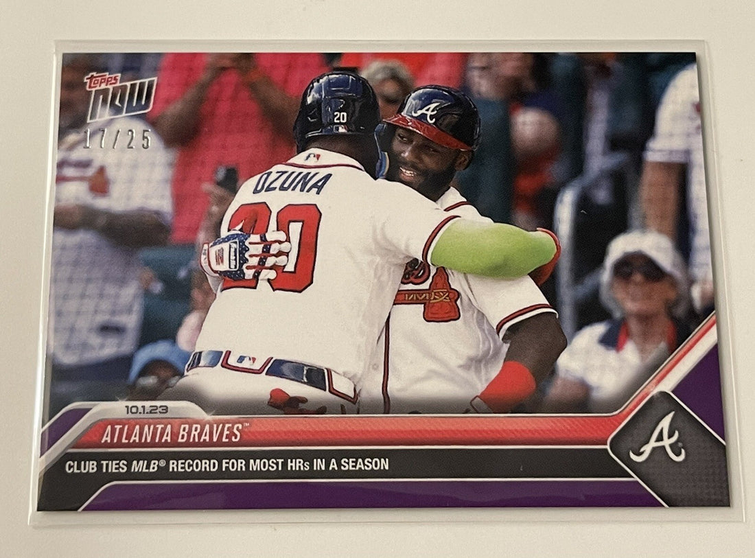 Atlanta Braves 17/25 Ties HR Record 2023 MLB Atlanta Braves TOPPS NOW 306 HR 956