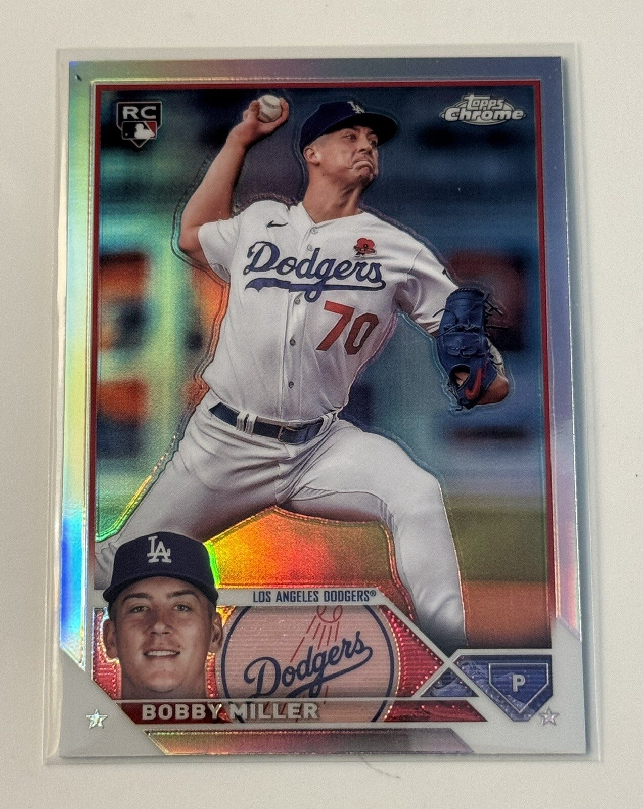 2023 Topps Chrome Update Bobby Miller RC Refractor - Los Angeles Dodgers #USC192