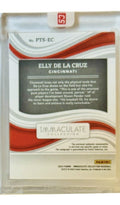 2023 Panini Immaculate ELLY DE LA CRUZ RC On Card Auto /99 TRIPLE PATCH MLB Reds