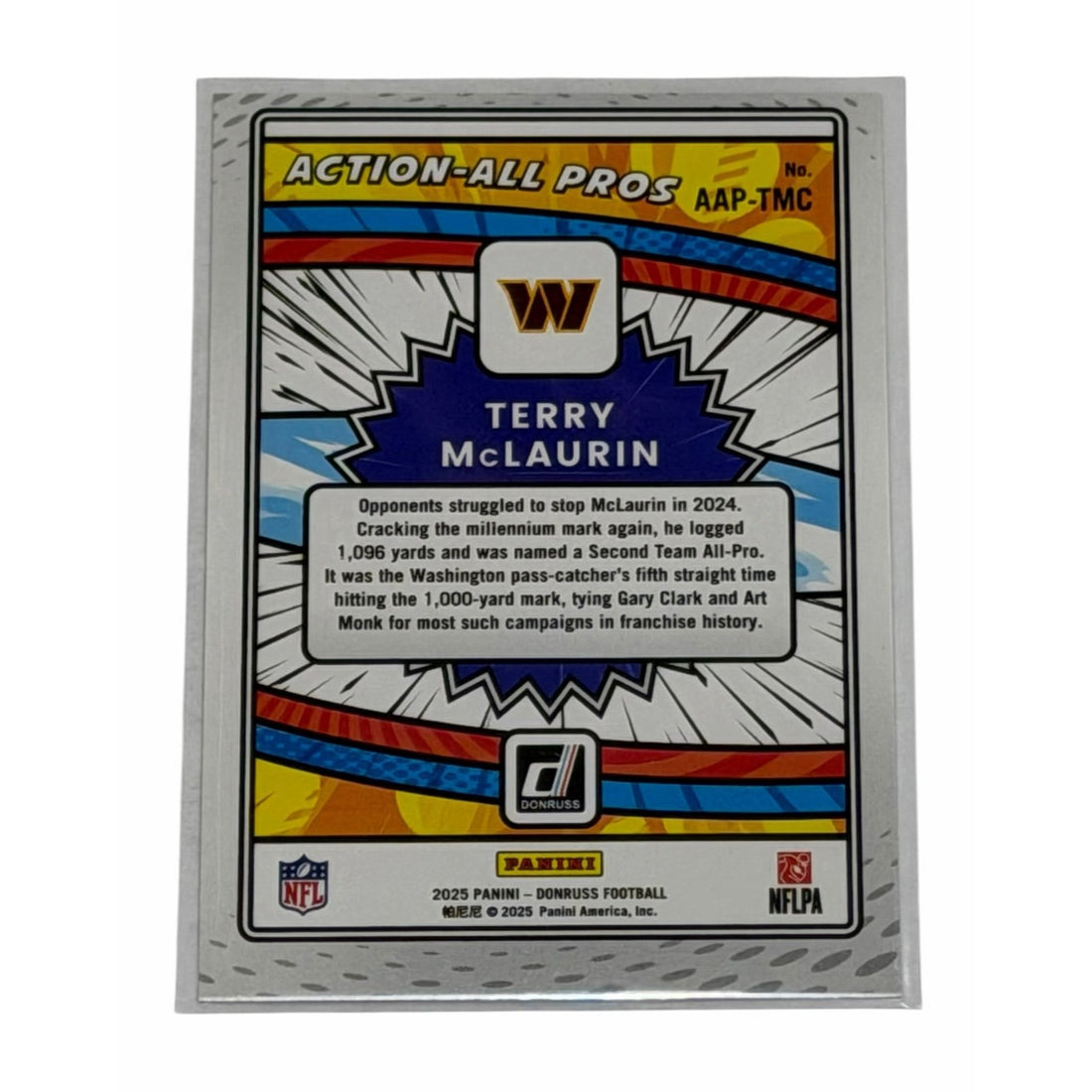Terry McLaurin Donruss Terry McLaurin 2025 Donruss Action All Pros Silver Press Proof Commanders