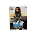 Justice League Aquaman FOCO Limited Edition bobblehead collectible figure in detailed armor on ocean base packaging