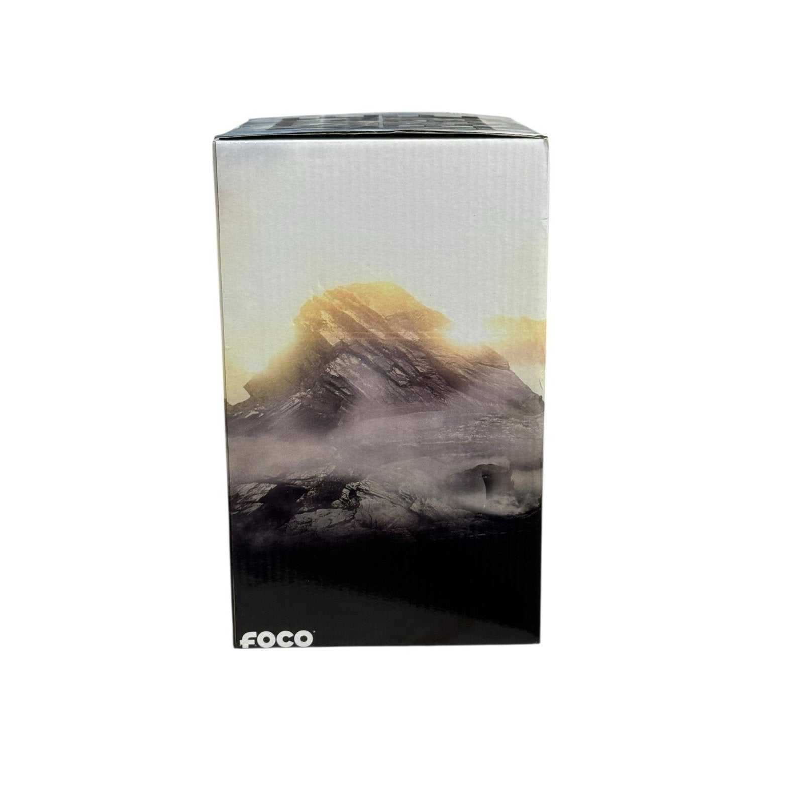 Justice League Aquaman FOCO Limited Edition Bobblehead in original packaging with mountain design background