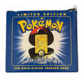 Sealed Vintage 1999 Pokémon Poliwhirl 23K gold-plated Burger King promo card packaging