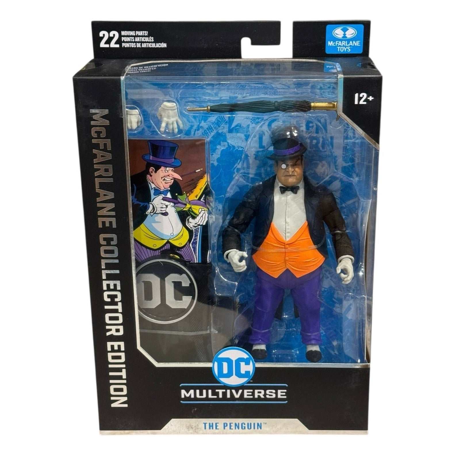 NEW-SEALED McFarlane DC Multiverse The Penguin 7” collector figure with umbrella and extra hands in premium packaging