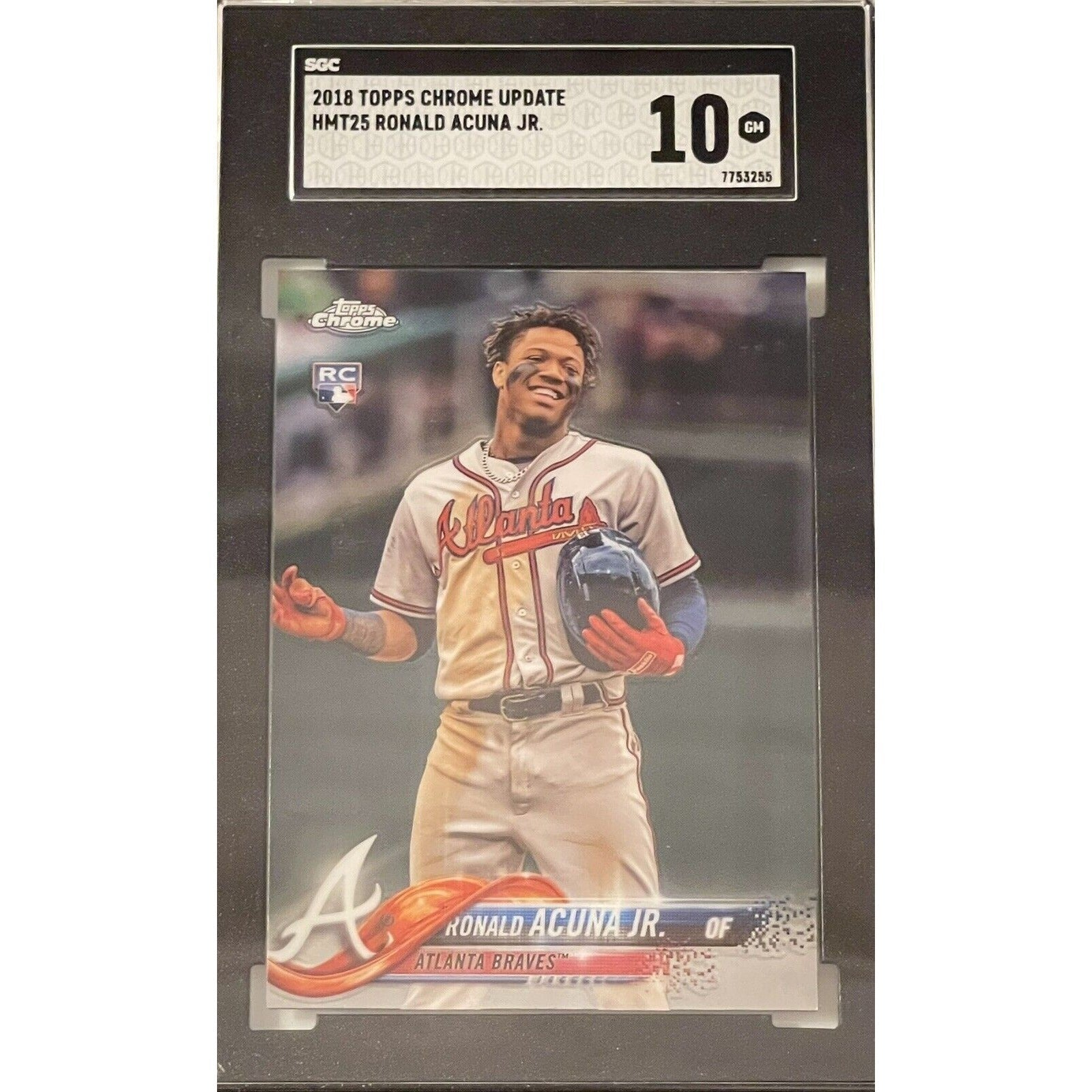 RONALD ACUNA JR 2018 Topps Chrome Update rookie card graded SGC GEM MINT 10 MLB Braves