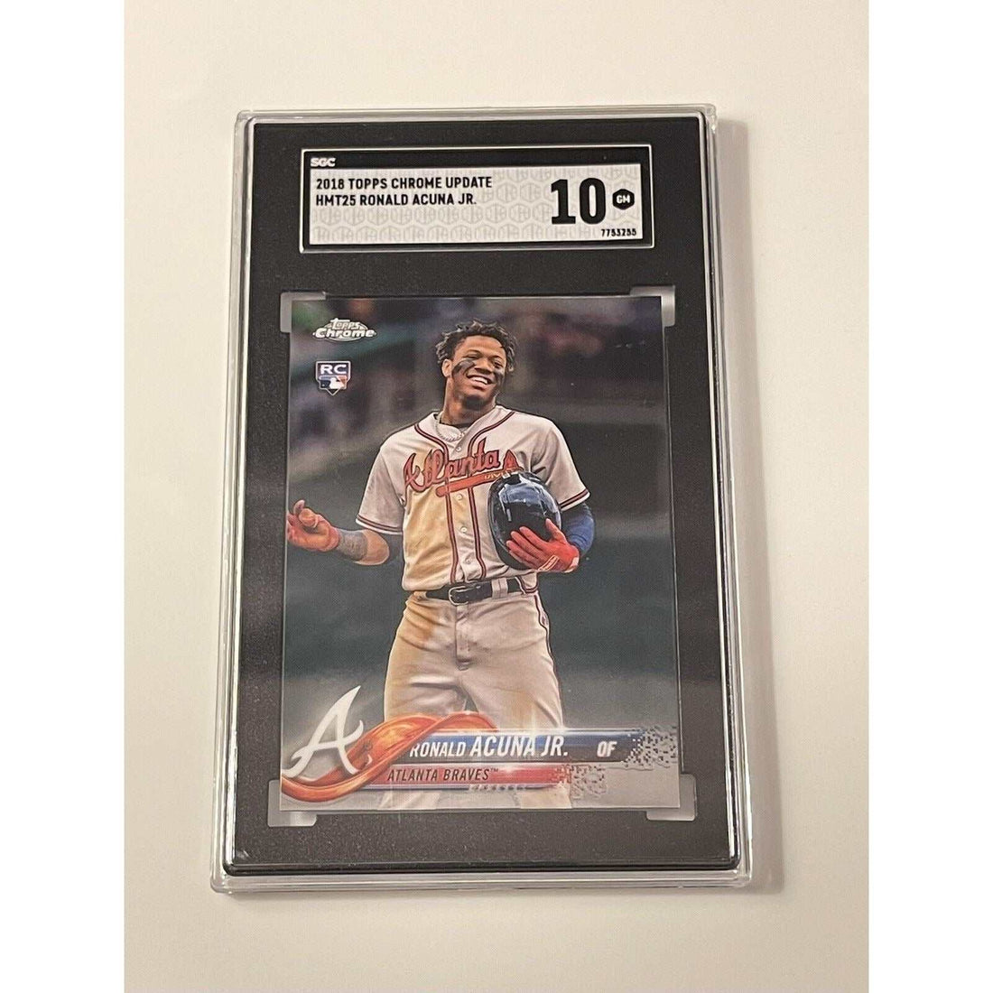 2018 Topps Chrome Ronald Acuna Jr RC baseball card SGC GEM MINT 10 Braves