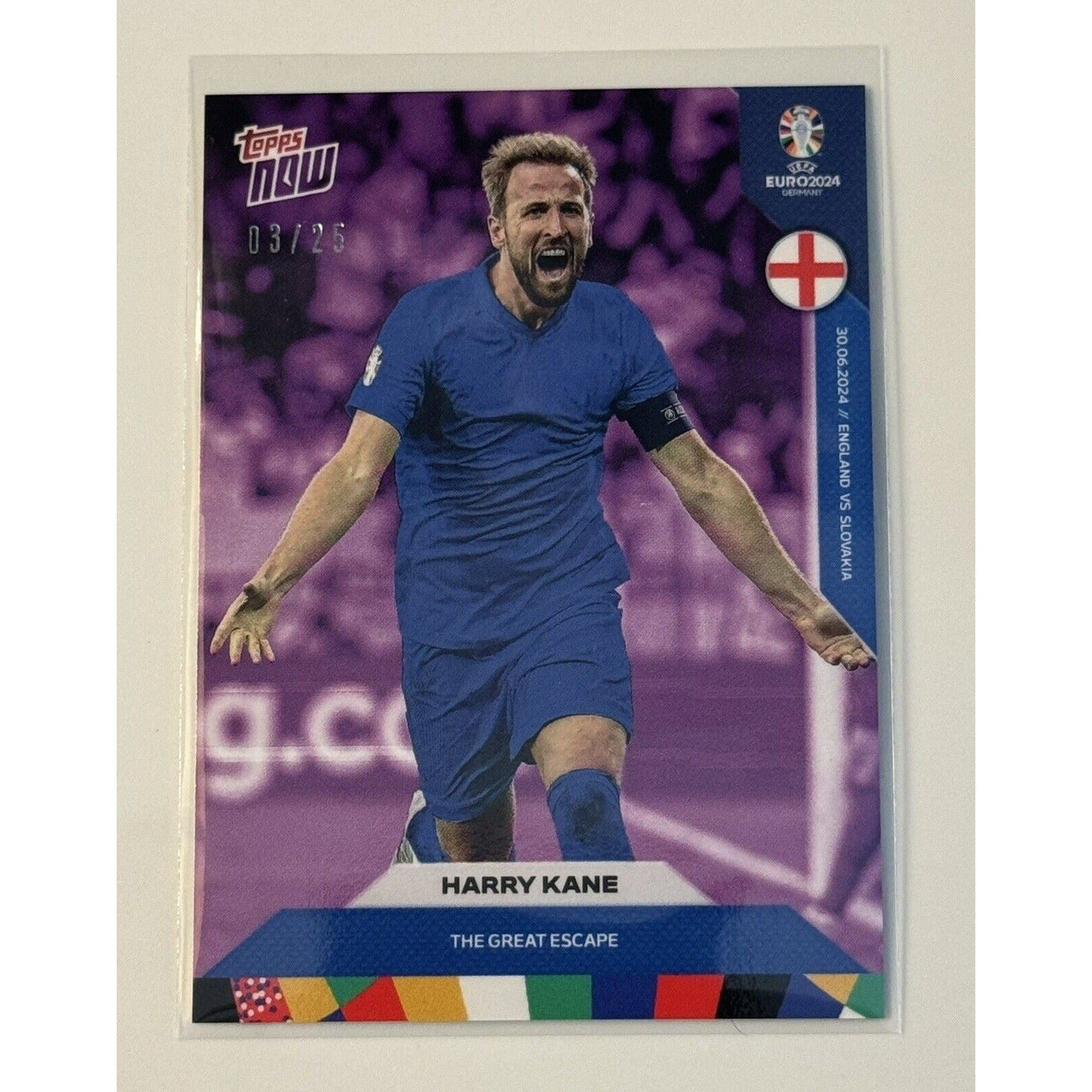 03/25* Harry Kane The Great Escape EURO 2024 TOPPS NOW Card 36 England - PR: 533