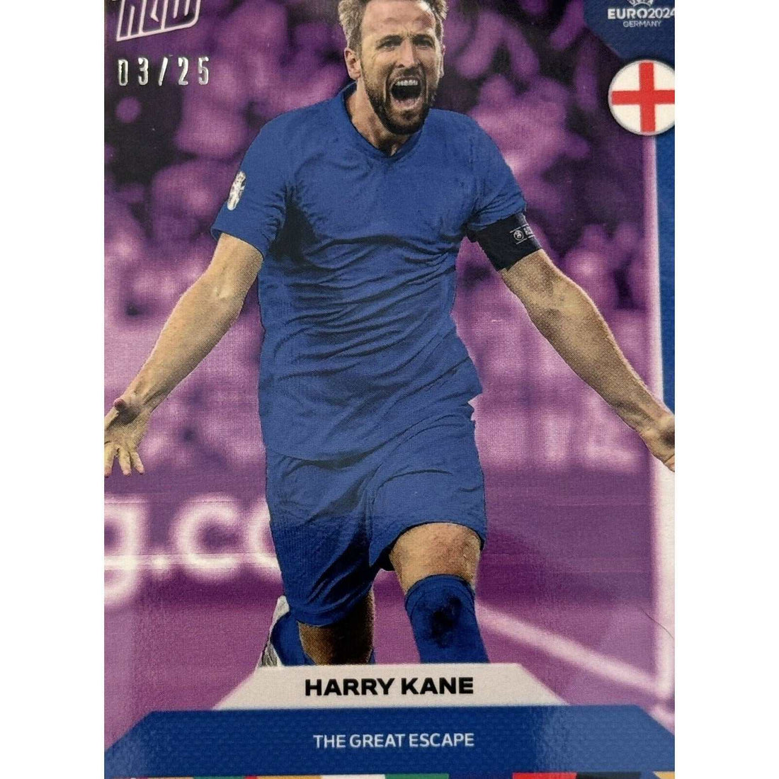 Harry Kane trading card 03/25 EURO 2024 Topps Now England limited edition