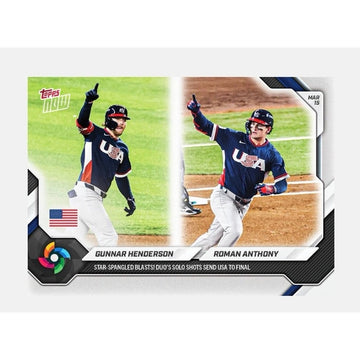 4693 Pr Roman Anthony RC Gunnar Henderson 2026 Topps NOW WB37 2 Stars 1 Card MLB