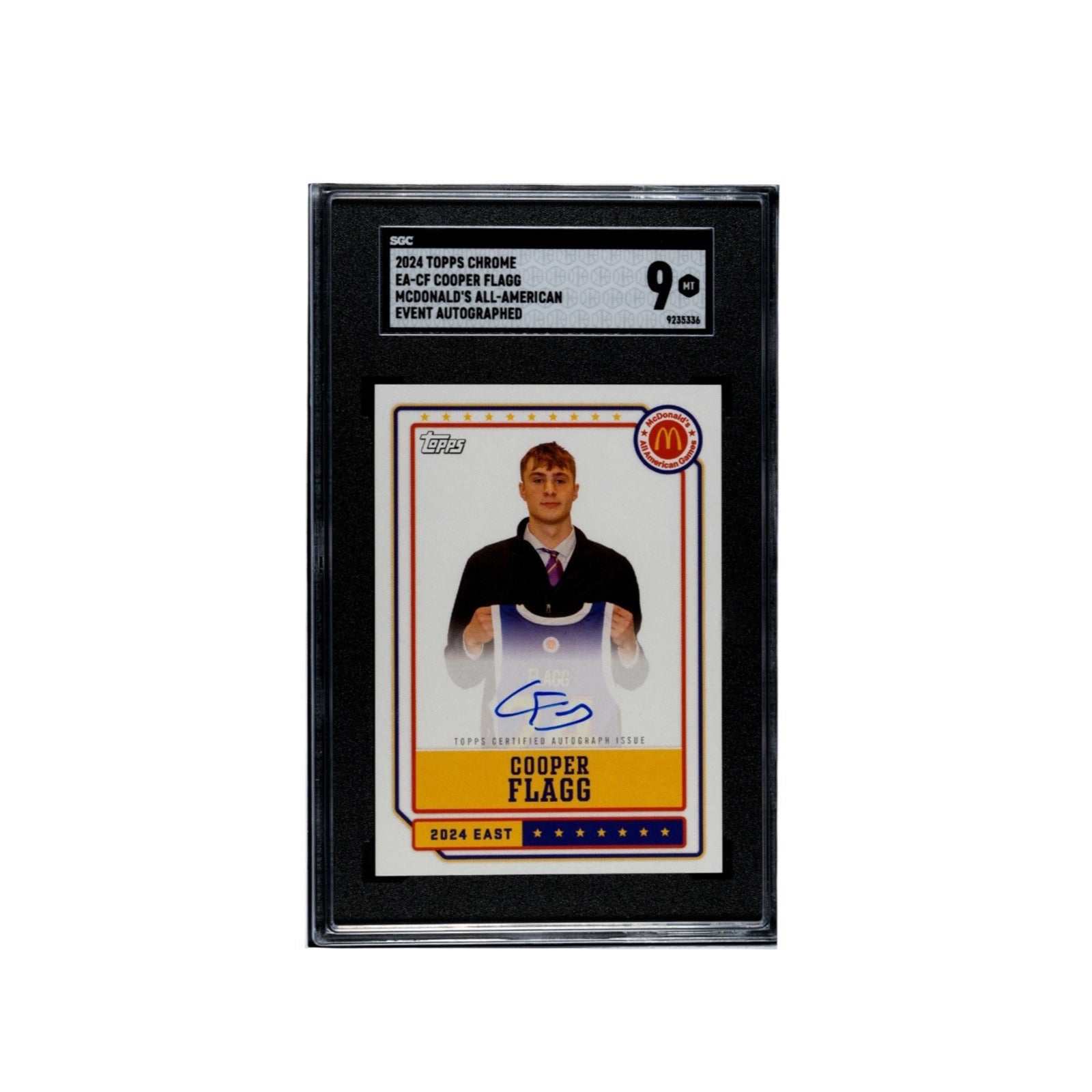Cooper Flagg 2024 Topps Chrome McDonald's All American autographed rookie card SGC 9