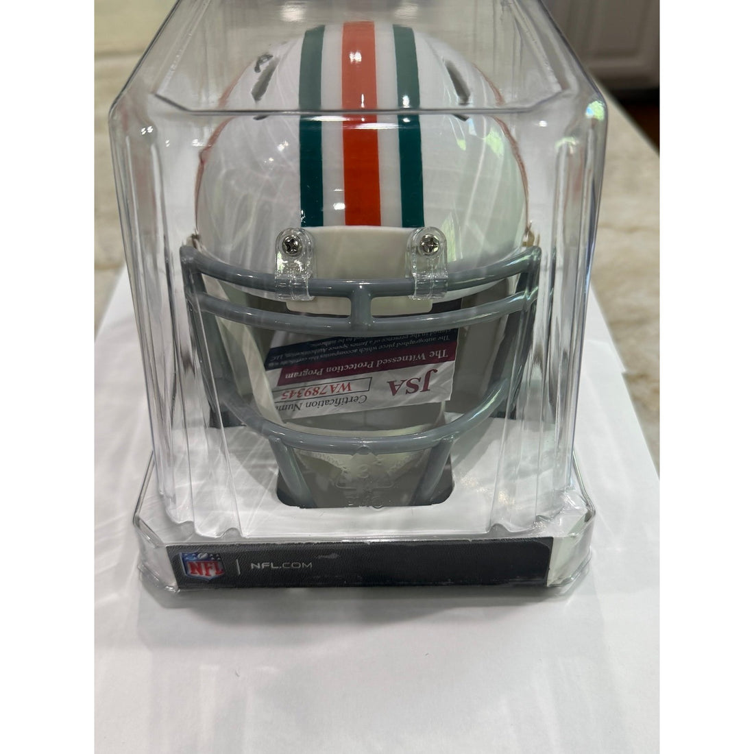 HOF Bob Griese Autographed Riddell Speed Mini Helmet NFL Miami Dolphins JSA
