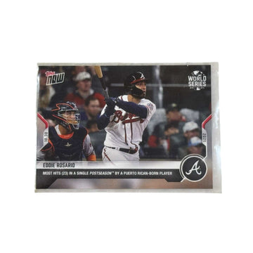WORLD SERIES Eddie Rosario Topps NOW MLB card Atlanta Braves most hits record postseason collectible