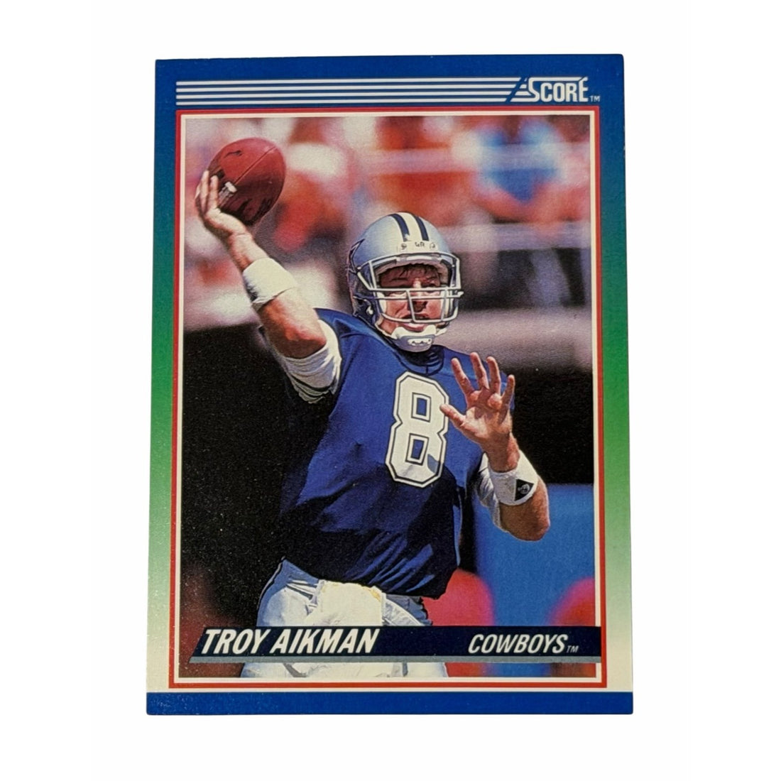 Vintage Troy Aikman NFL Dallas Cowboys Vintage Troy Aikman NFL Dallas Cowboys 1990 Score 21 Football Card