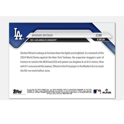 Shohei Ohtani 2 HRs - 250 World Series Rematch - 2025 MLB Topps NOW - Card #238