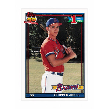 Chipper Jones RC 1991 Topps Traded #333 MLB Atlanta Braves Rookie Card HOF