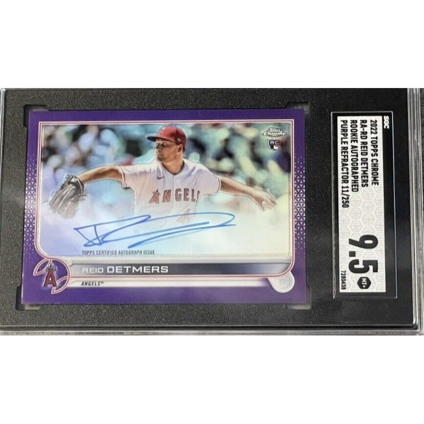 2022 Topps Chrome REID DETMERS 11/250 Auto RC MLB Purple Refractor #RA-RD SGC9.5