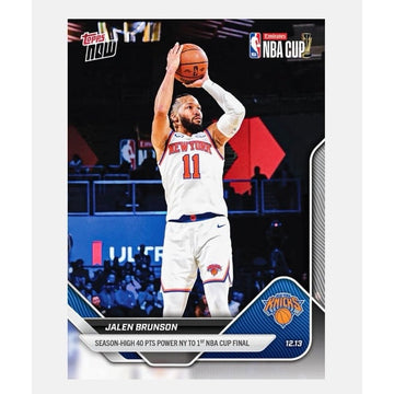1314 Printed Jalen Brunson 2025-26 NBA Topps NOW Card #82 New York Knicks