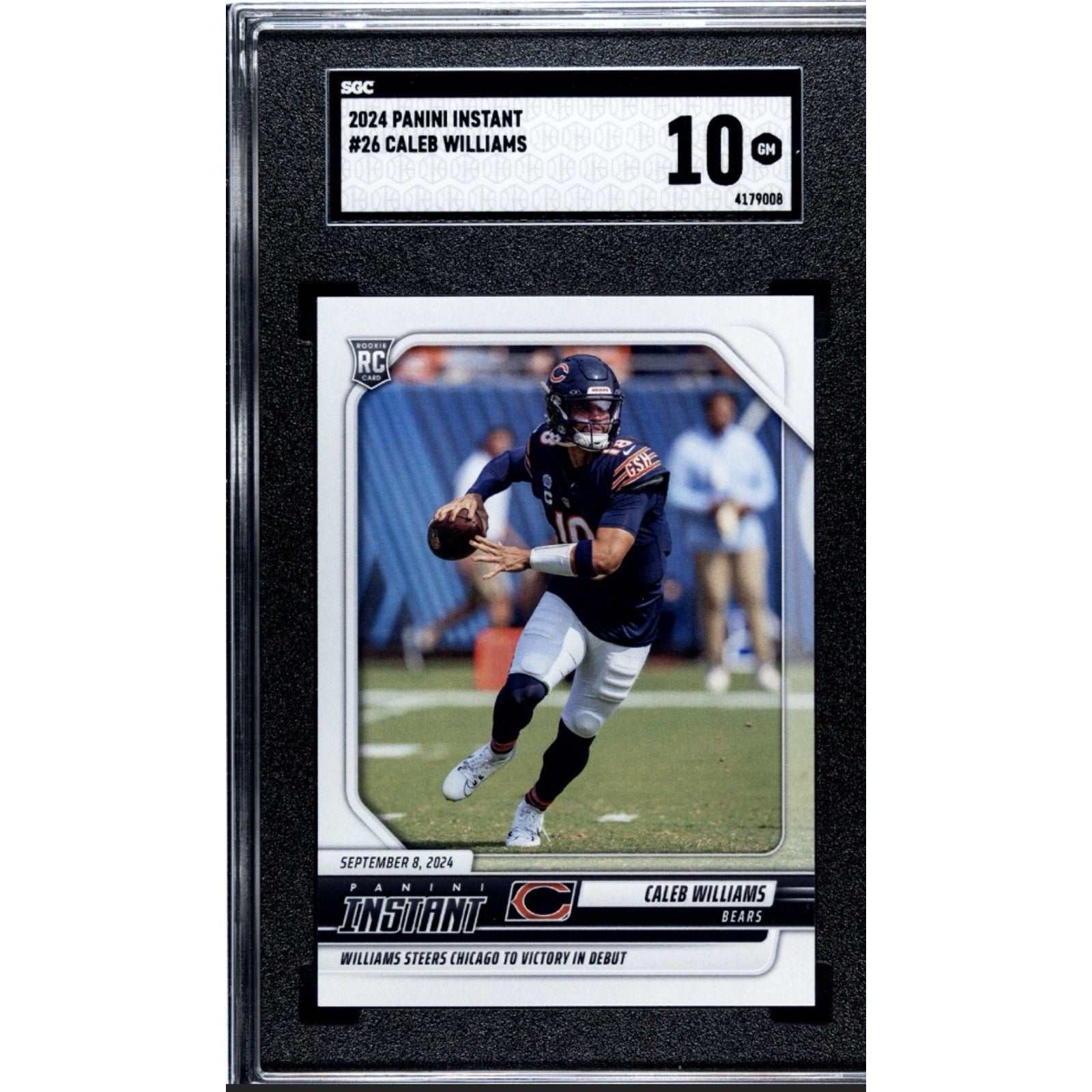 2024 Panini Instant Caleb Williams RC #26 Chicago Bears graded SGC 10 football rookie card